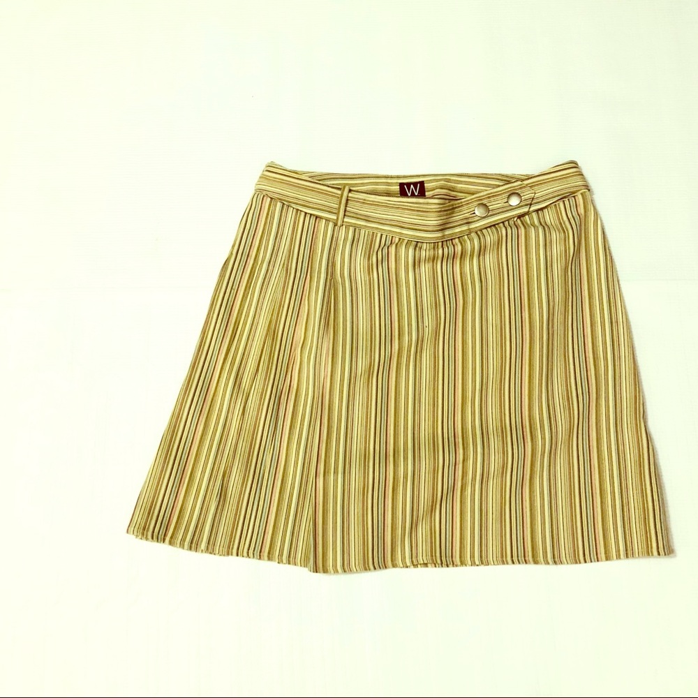 W Work to Weekend sz 12 striped twill skirt